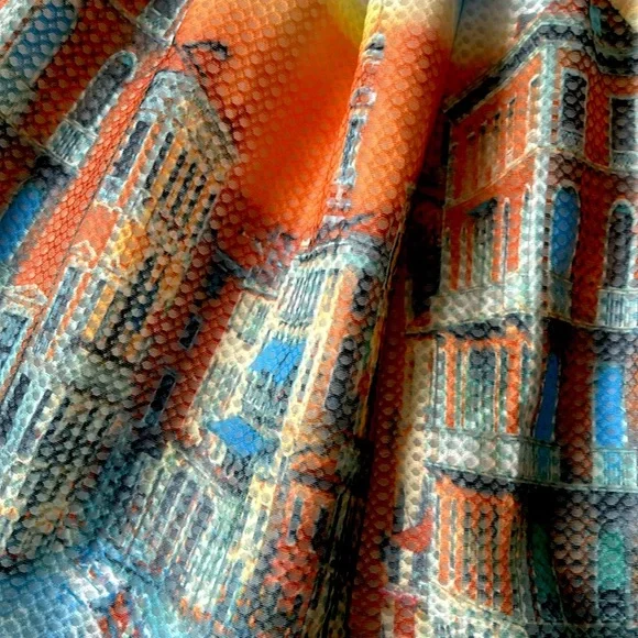 Jacquard A-Line Pleated Midi skirt, size Medium - Picture 2 of 12